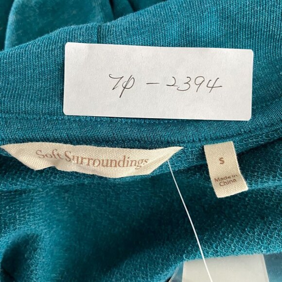 Soft Surroundings Westminster Sweatshirt Small Spruce Green NWT TP-2394 - Picture 2 of 10